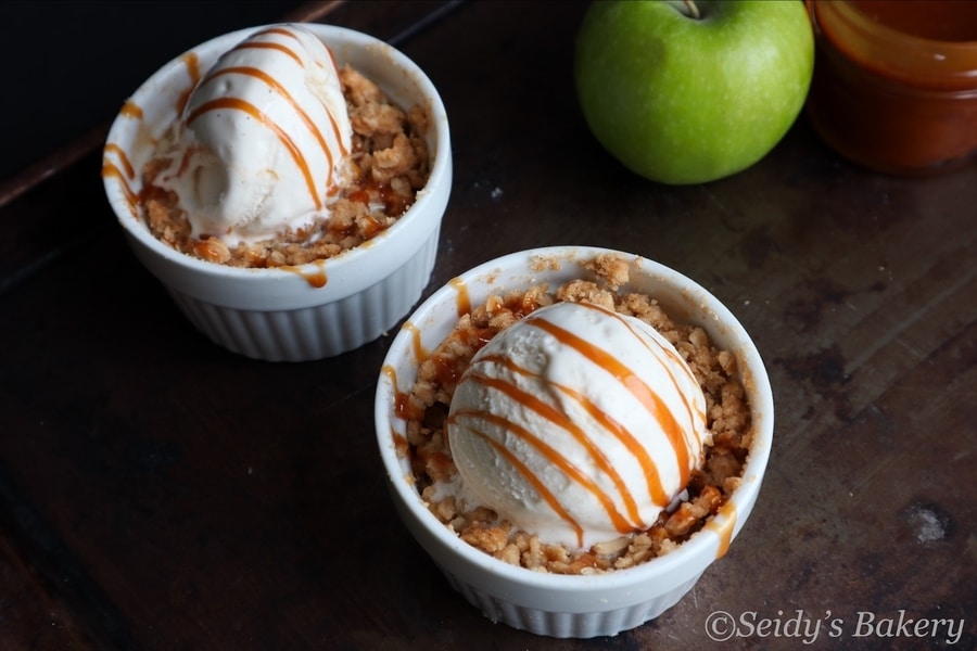 Apple Crisp with Ice Cream