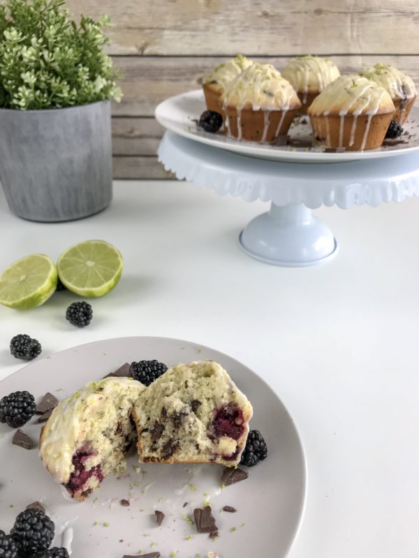 Blackberry Lime Chocolate Muffins