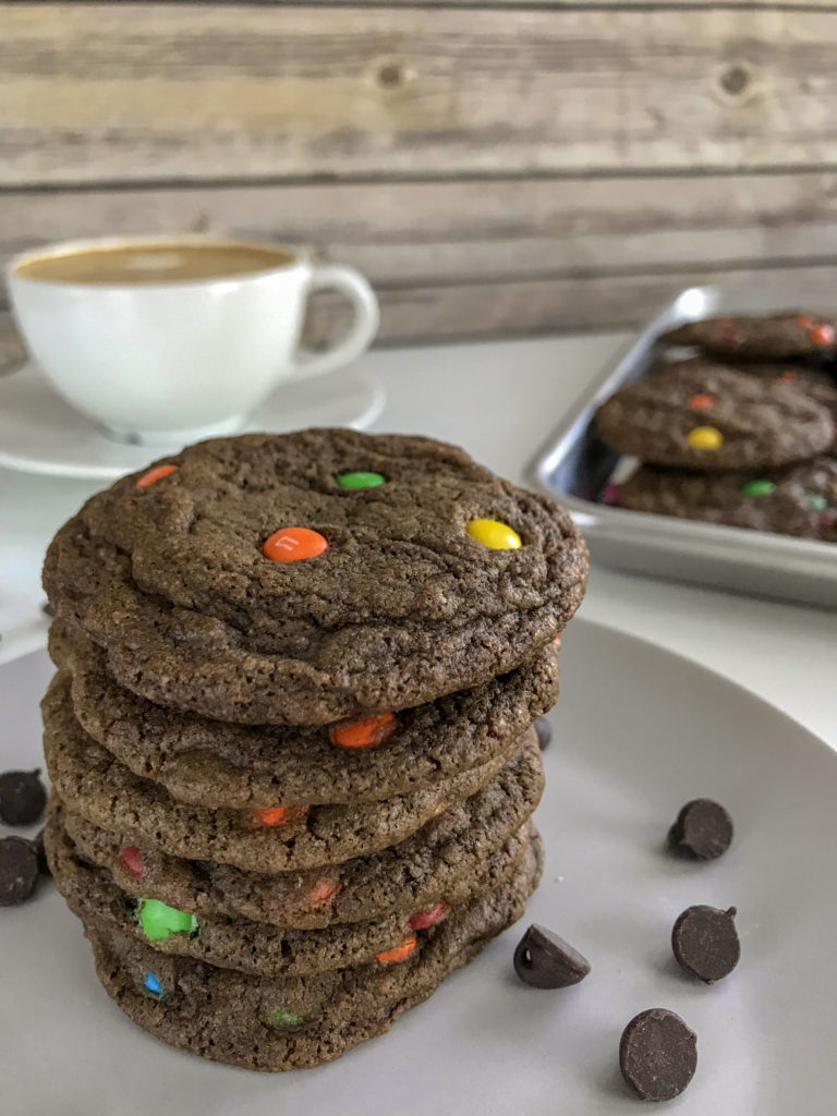 Double Chocolate M&M Cookies