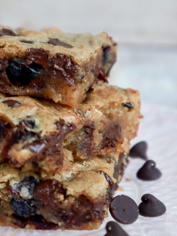 Cranberry Orange Chocolate Blondies