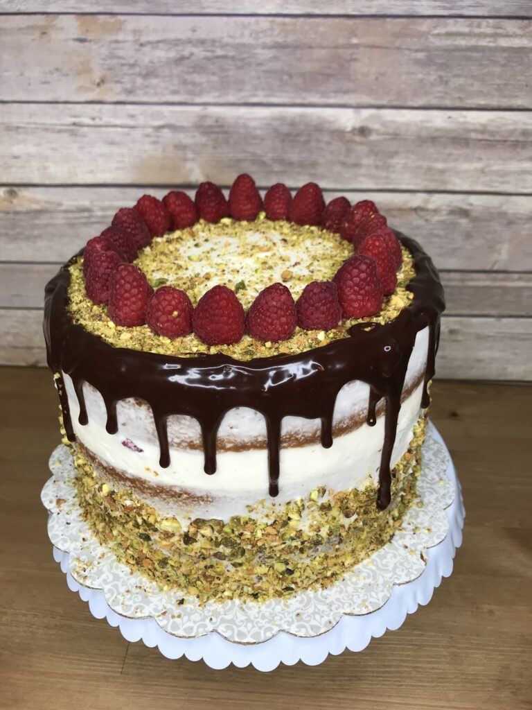 Raspberry Pistachio Cake