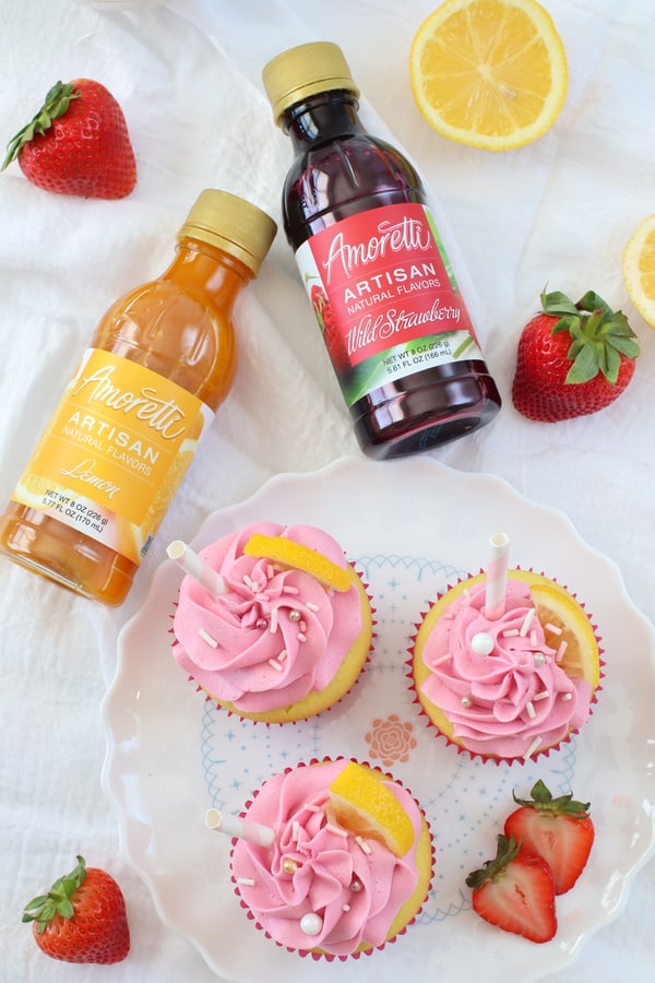 Strawberry Lemonade Cupcakes