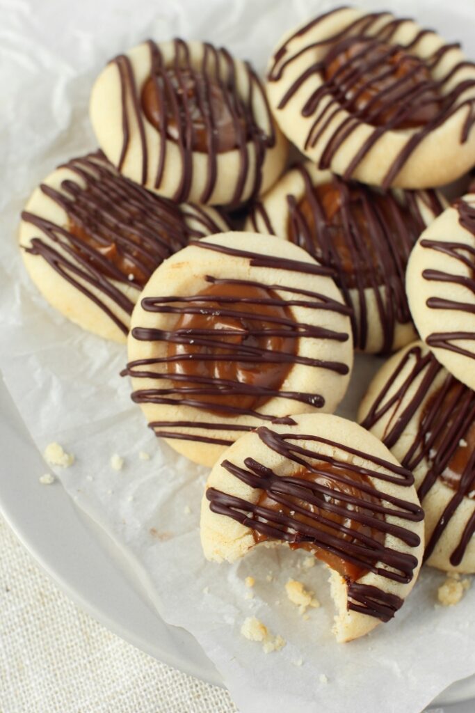 Dulce de Leche Shortbread Thumbprint Cookies