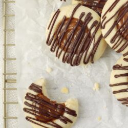 Dulce de Leche Chocolate Thumbprint Cookies