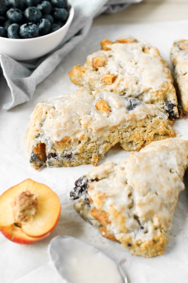 Peaches and berries Scones front shot
