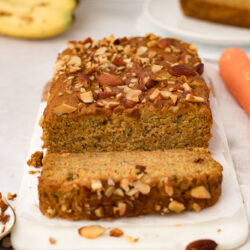 banana carrot cake bread gf vegan