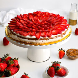 Almond Strawberry Pavlova